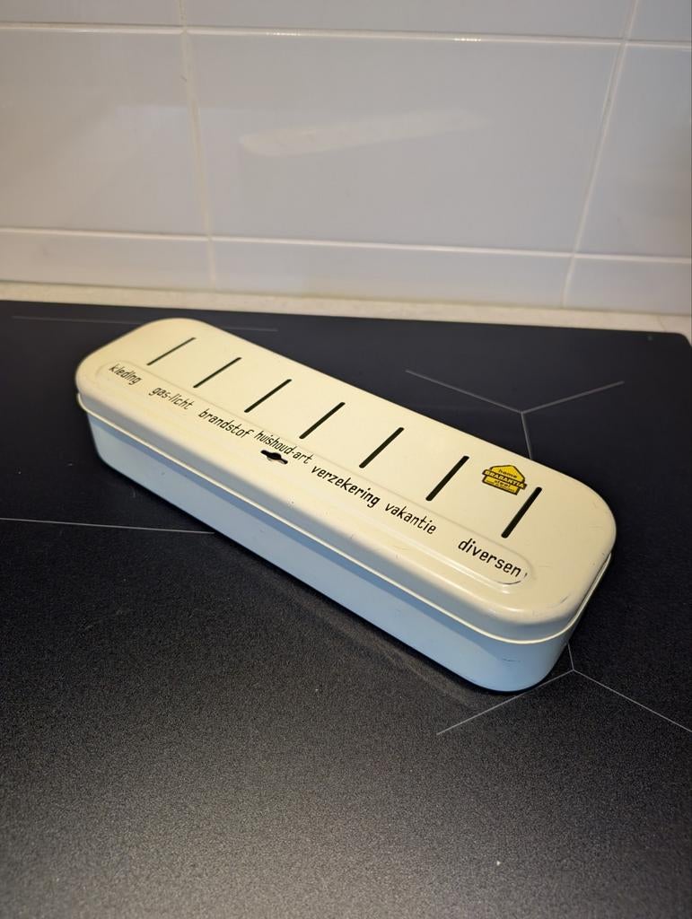 Brabantia spaarpot met sleutel! Gebruikt maar goede staat, Ophalen of Verzenden, Gebruikt, Metaal of Blik, Overige thema's