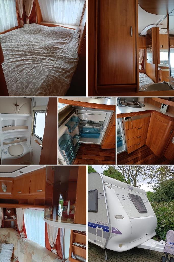 Hobby UFE 495 - bjr 2007, Caravans en Kamperen, Caravans, Particulier, tot en met 4, 1000 - 1250 kg, Rondzit, Hobby, Frans bed