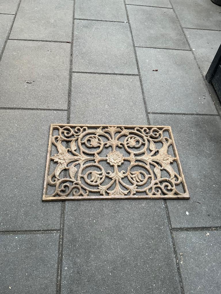 Gietijzeren deurmat, Tuin en Terras, Deurmatten, Ophalen, Gebruikt, Gietijzer