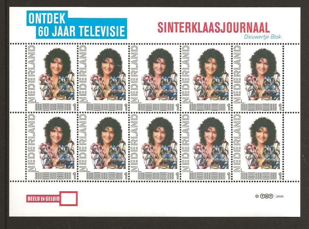 Vel persoonlijke zeg Dieuwertke Blok Sinterklaasjournaal pf, Ophalen of Verzenden, Postfris