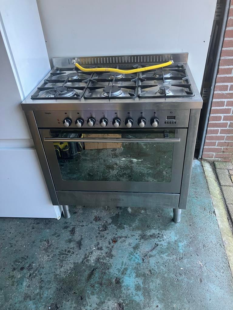 Pelgrim Fornuis 90cm breed - Gasfornuis met oven, Ophalen, Gebruikt, 60 cm of meer, Gas