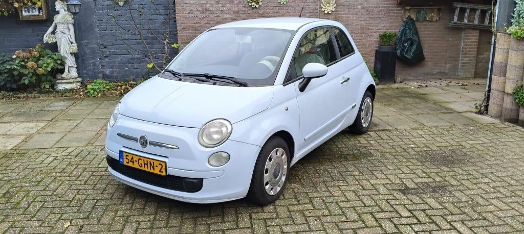 Fiat 500 1.2 C 2008 Blauw, Auto's, Voorwielaandrijving, Stof, USB, 1242 cc