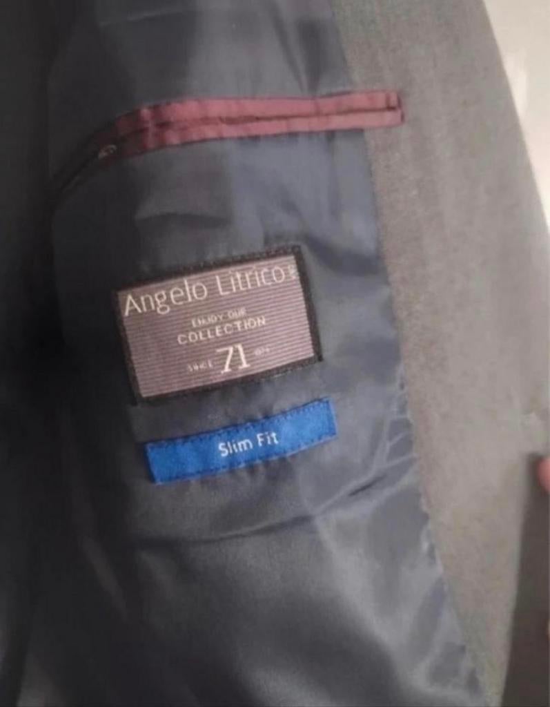 Angelo Litrico Slim Fit Pak - Grijs, Ophalen of Verzenden, Zo goed als nieuw, Maat 52/54 (L), Grijs