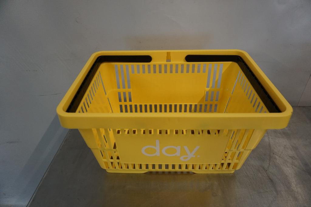 Partij winkelmandjes winkelmand kunstof mandjes, Kunststof, Gebruikt, Mand, Ophalen of Verzenden