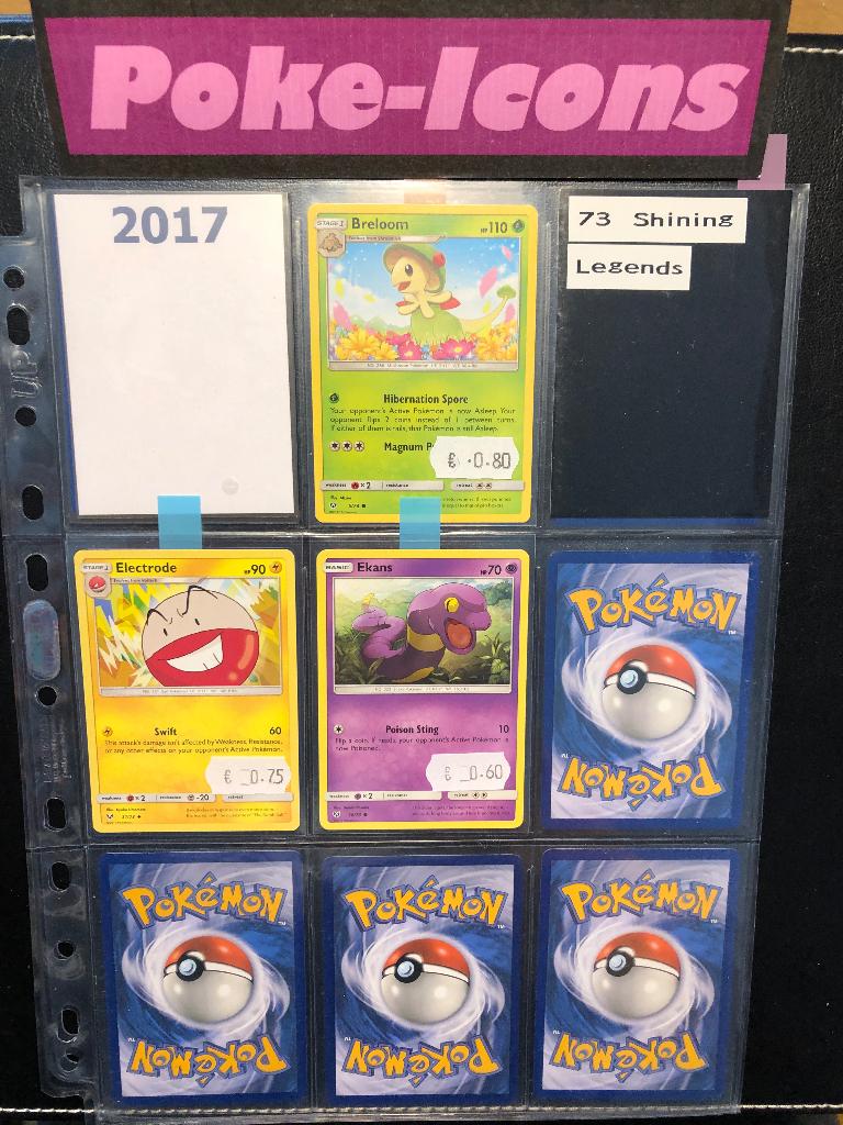 2017 S&M Shining Legends (73 set) Pokemon, Ophalen of Verzenden, Zo goed als nieuw, Meerdere kaarten