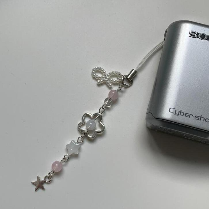 pink flower phonecharm, Verzenden, Zo goed als nieuw, Overige materialen