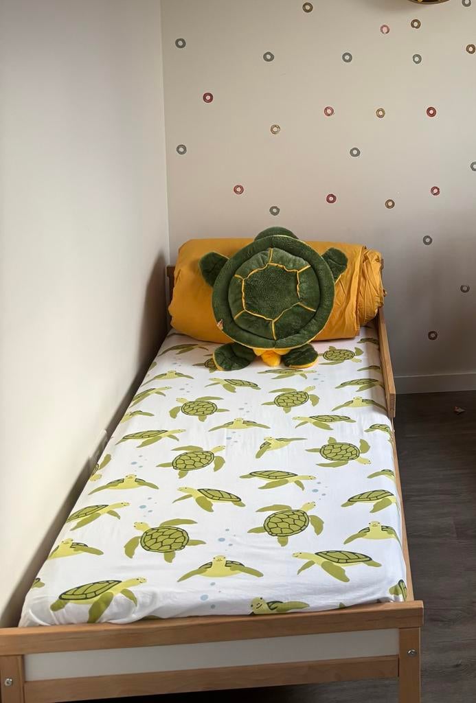 IKEA Sniglar kinderbed met matras, Gebruikt, Beige, Hout, Eenpersoons