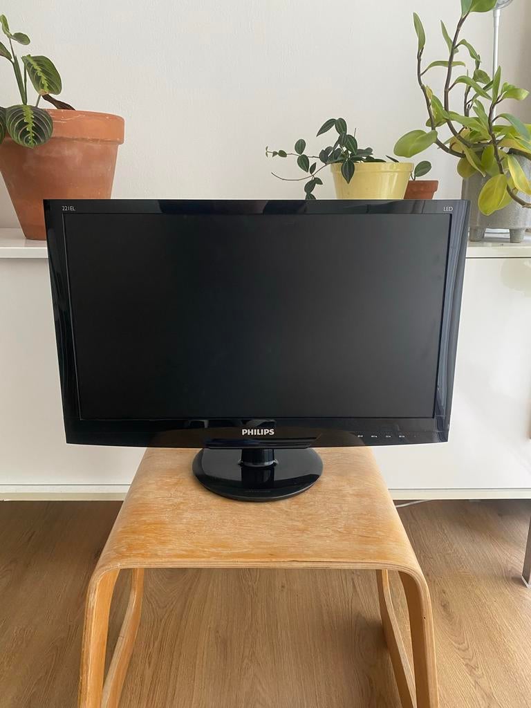 Philips 221EL Full HD LED monitor 55cm zwart 1920x1080p, Ophalen, Kantelbaar, Full HD, Zo goed als nieuw