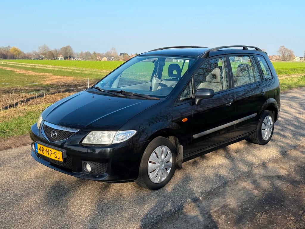 Mazda Premacy 2.0i Active Airco NAP APK 03-2027, Auto's, Voorwielaandrijving, Stof, Gebruikt, Zwart