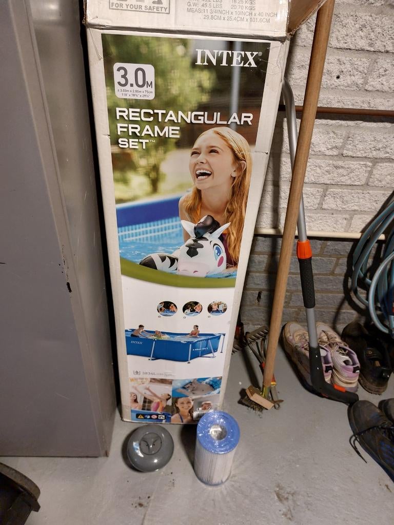 Intex zwembad 2m x 3m incl accersoires, Ophalen, Opzetzwembad, Rechthoekig, Minder dan 80 cm