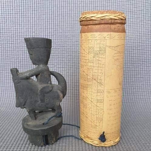 Vintage Batak, medicijn koker, bamboe, Sumatra, Indonesië, Antiek en Kunst, Kunst | Niet-Westerse kunst, Ophalen of Verzenden