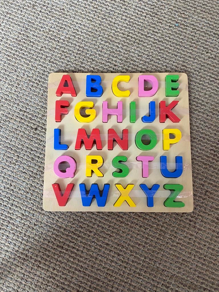 inlegpuzzel letters hout, Ophalen, Zo goed als nieuw, Overige typen