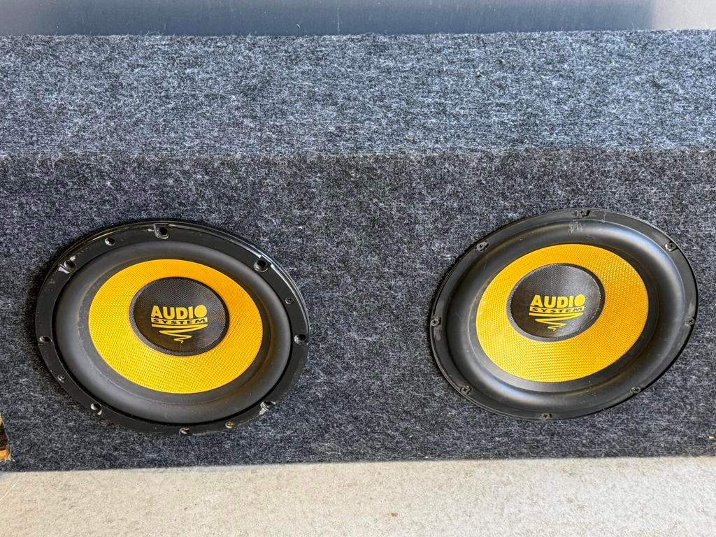Audio system dubbele subwoofer 10 inch, Ophalen of Verzenden, Gebruikt