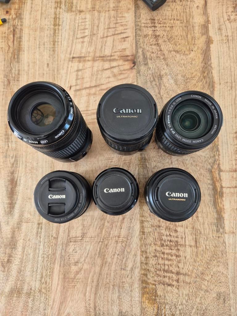6 Canon lenzen, Audio, Tv en Foto, Fotografie | Lenzen en Objectieven, Ophalen of Verzenden, Macrolens