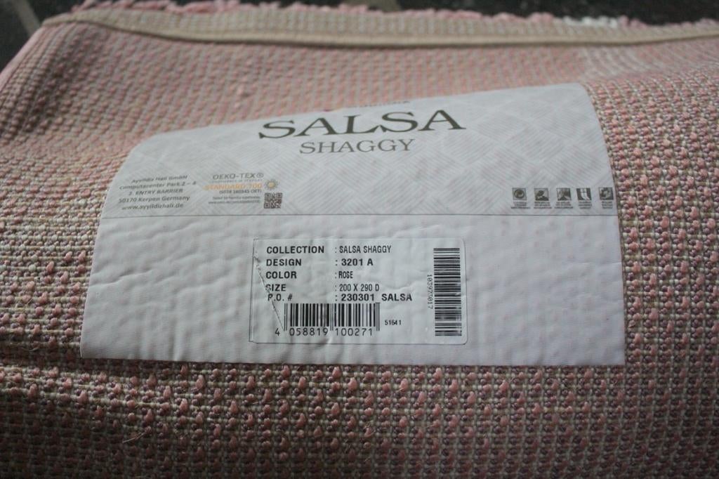 Heerlijk zacht vloerkleed Salsa Shaggy roze / beige 200x290, Ophalen, 150 tot 200 cm, Crème, Rechthoekig