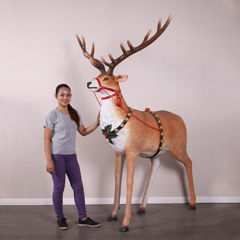Reindeer for Santa’s Sleigh – Rendier Hoogte 218 cm, Ophalen, HorecaBeelden, Nieuw, HorecaBeelden