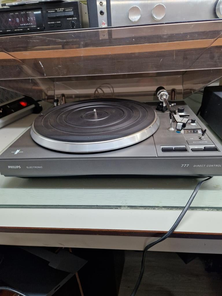 Philips 777 Direct Control Platenspeler, Philips, Gebruikt, Automatisch, Ophalen of Verzenden
