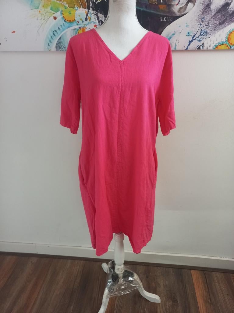 Mooi linnen jurkje van Fos Amsterdam maat XL, Kleding | Dames, Jurken, Maat 46/48 (XL) of groter, FOS Amsterdam, Ophalen of Verzenden