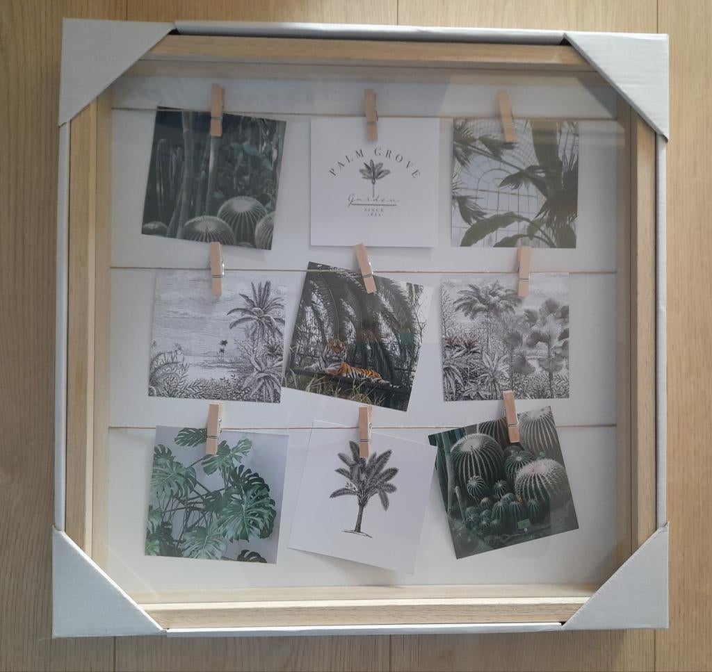 Fotohouder in lijst met Glas ervoor, Ophalen, Hout, Minder dan 50 cm