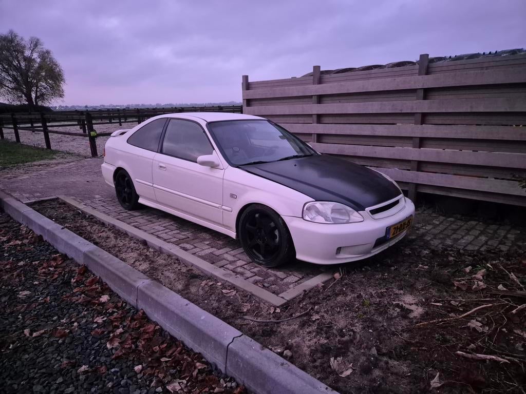Civic ej6 k24, Auto's, Voorwielaandrijving, Zwart, 4 cilinders, Wit