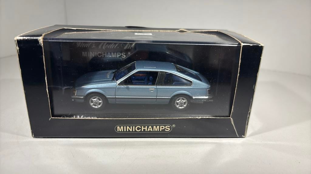 Opel monza bleu minichamps 1.43, Auto, Ophalen of Verzenden, MiniChamps, A