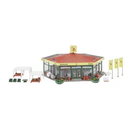 FALLER 190062/1: bouwpakket zeshoekige bouwmarkt met motor, Overige merken, Wisselstroom, Brug, Tunnel of Gebouw, Nieuw