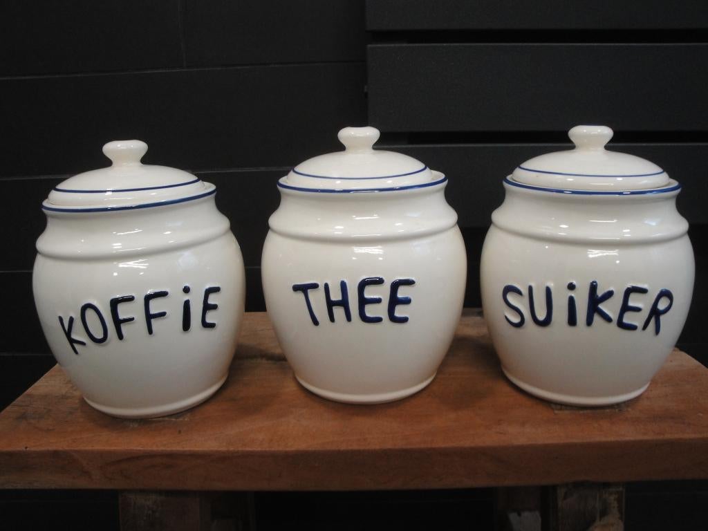 LEUKE VOORRAADPOTTEN, Gebruikt, Ophalen of Verzenden, Voorraadpot, Steen/keramiek