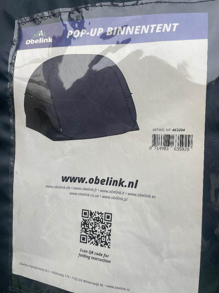 Pop-Up binnentent, Ophalen of Verzenden, Zo goed als nieuw