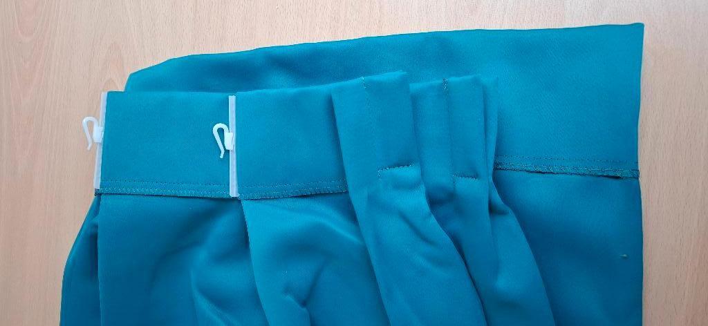 1 set overgordijnen blauw 105x203 cm, Huis en Inrichting, Stoffering | Gordijnen en Lamellen, Ophalen, 100 tot 150 cm, Zo goed als nieuw