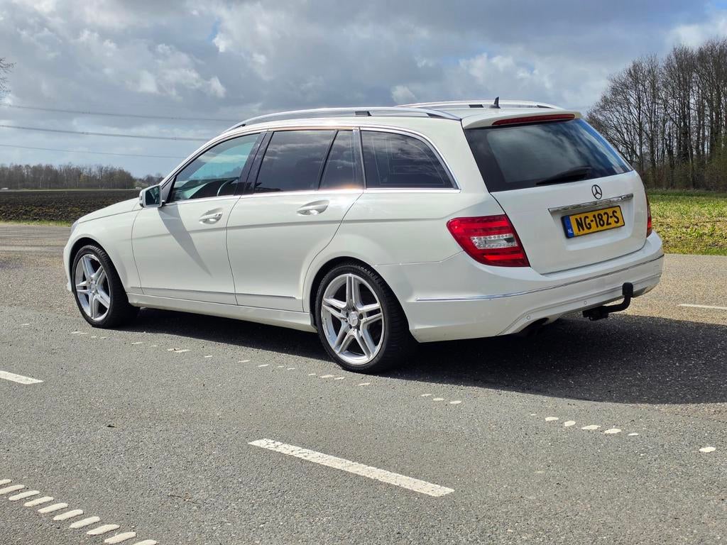 Mercedes w204 fl C180 avantgarde automaat, Auto diversen, Schadeauto's, Automaat, Wit, Mercedes-Benz, Stationwagon