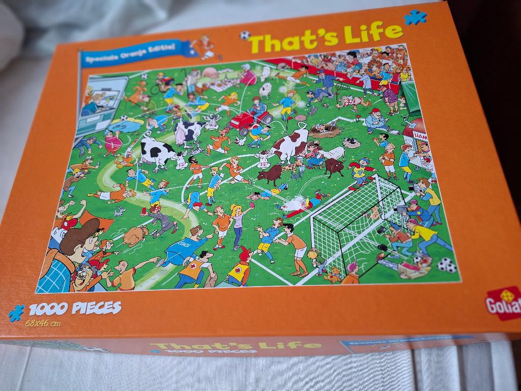 Goliath puzzel that's life speciale oranje editie, Ophalen of Verzenden, 500 t/m 1500 stukjes