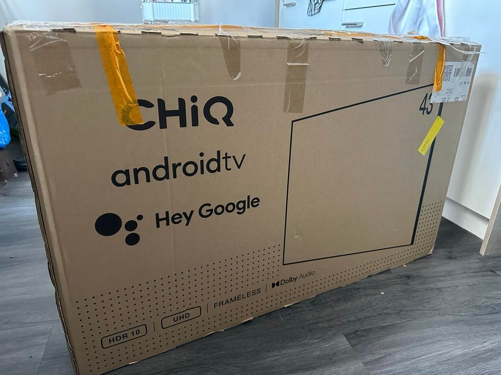 CHiQ Android TV 43 inch 4K UHD, Audio, Tv en Foto, Televisies, LED, 50 Hz, Nieuw, 100 cm of meer