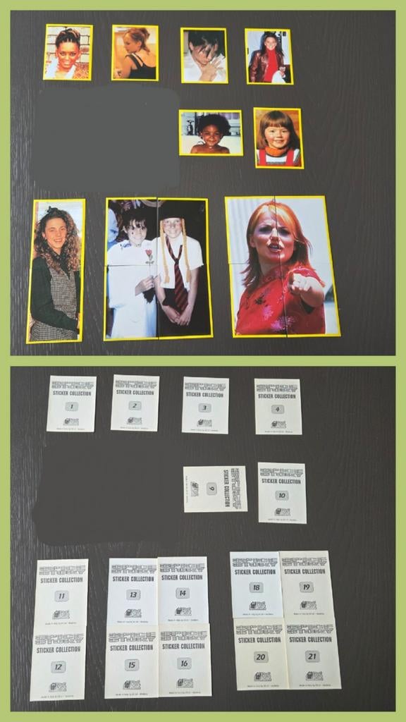 Spice Girls - 145 stickers - Spice Story album, Ophalen of Verzenden, Zo goed als nieuw, Foto of Kaart