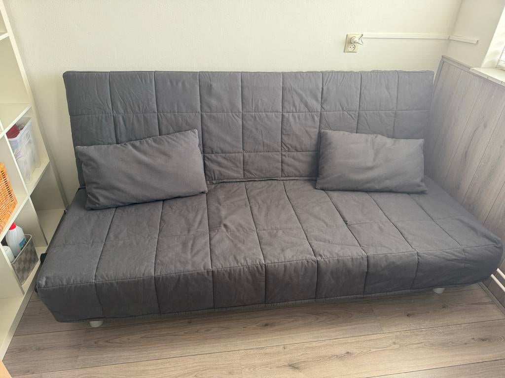 IKEA Slaapbank Antraciet 200x140 - Wasbare hoezen, Ophalen, Gebruikt, Tweepersoons, 140 cm