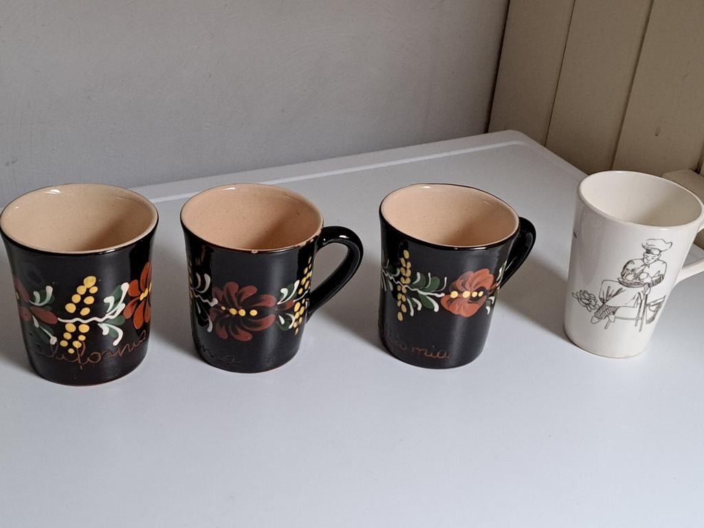 4x California soep bekers, Ophalen of Verzenden, Gebruiksvoorwerp