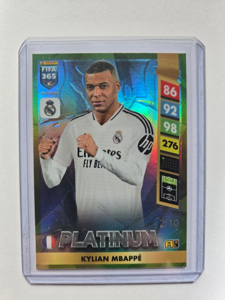 Kylian Mbappé Panini FIFA 365 Platinum kaart, Ophalen of Verzenden, Zo goed als nieuw, Buitenlandse clubs, Poster, Plaatje of Sticker