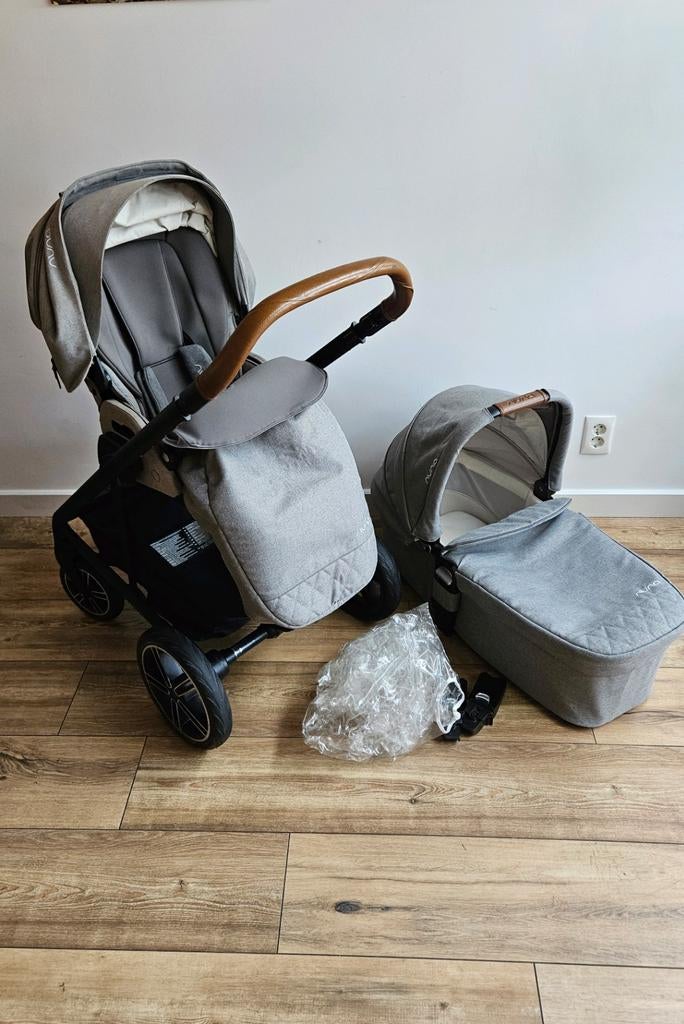 Nuna Mixx Next kinderwagen + reiswieg complete set, Combiwagen, Ophalen, Overige merken, Verstelbare duwstang