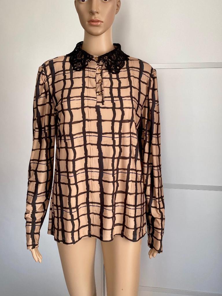 H1008 Nieuw: Sophia Perla maat 38=M blouse top shirt beige, Maat 38/40 (M), Beige, Nieuw, Ophalen of Verzenden