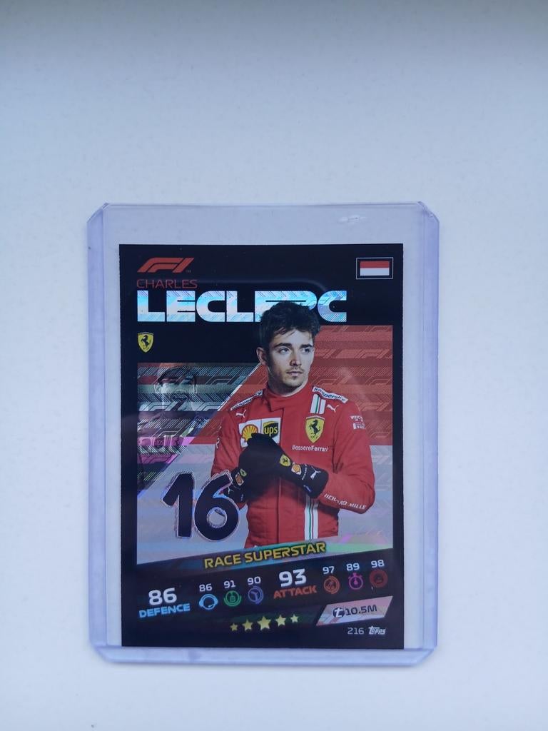 Charles Leclerc F1 Topps Turbo Attax 2021 Race Superstar, Ophalen of Verzenden, Zo goed als nieuw, Losse kaart