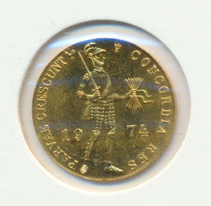 Nederland Gouden Dukaat 1974 medailleslag
