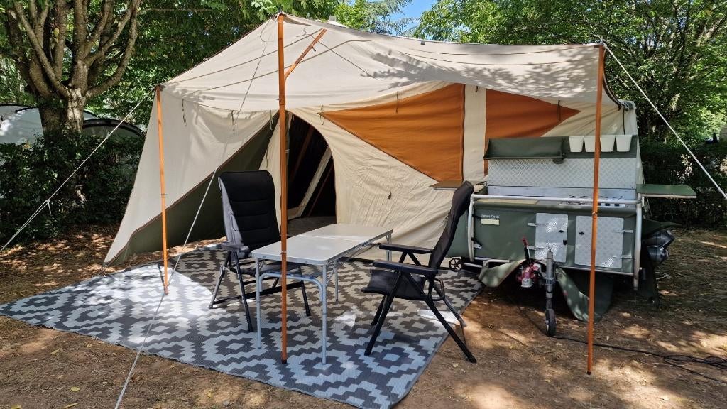 Holtkamper Cocoon XL met James cook keuken & fiets imperiaal, Ophalen, Meerkleurig, Aanwezig, Holtkamper