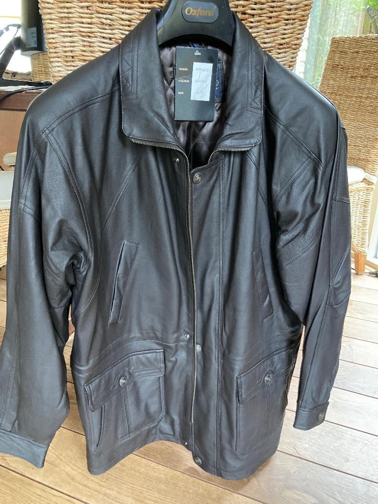 Leren jas ongebruikt, Kleding | Heren, Jassen | Winter, Ophalen of Verzenden, Nieuw, Maat 52/54 (L), Bruin