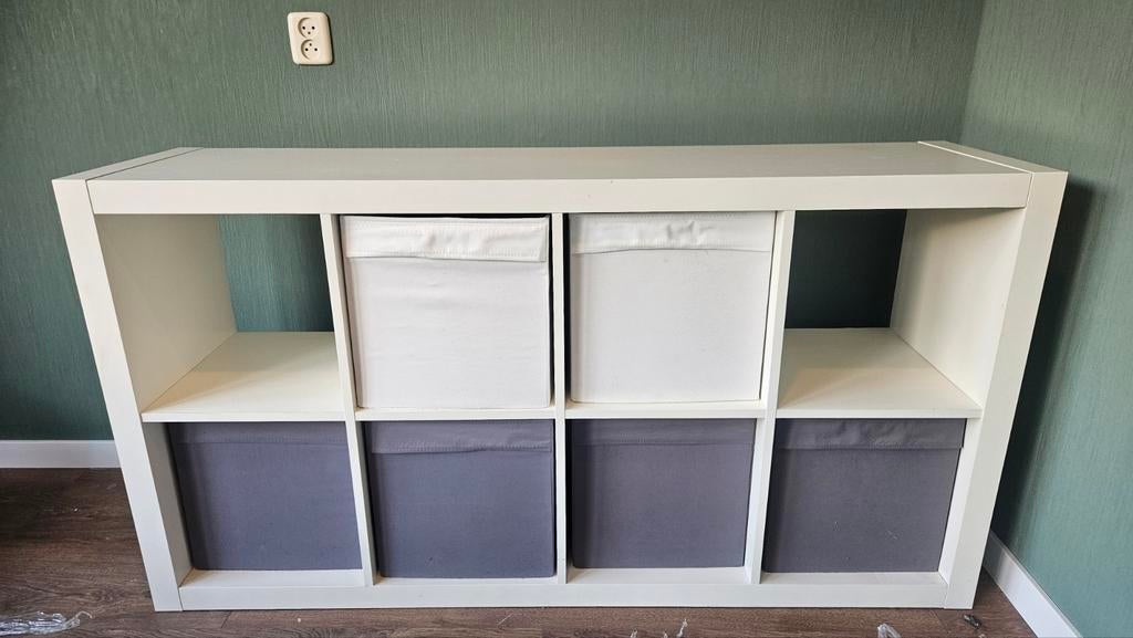 Ikea Kallax kast met laden, Ophalen of Verzenden, Gebruikt