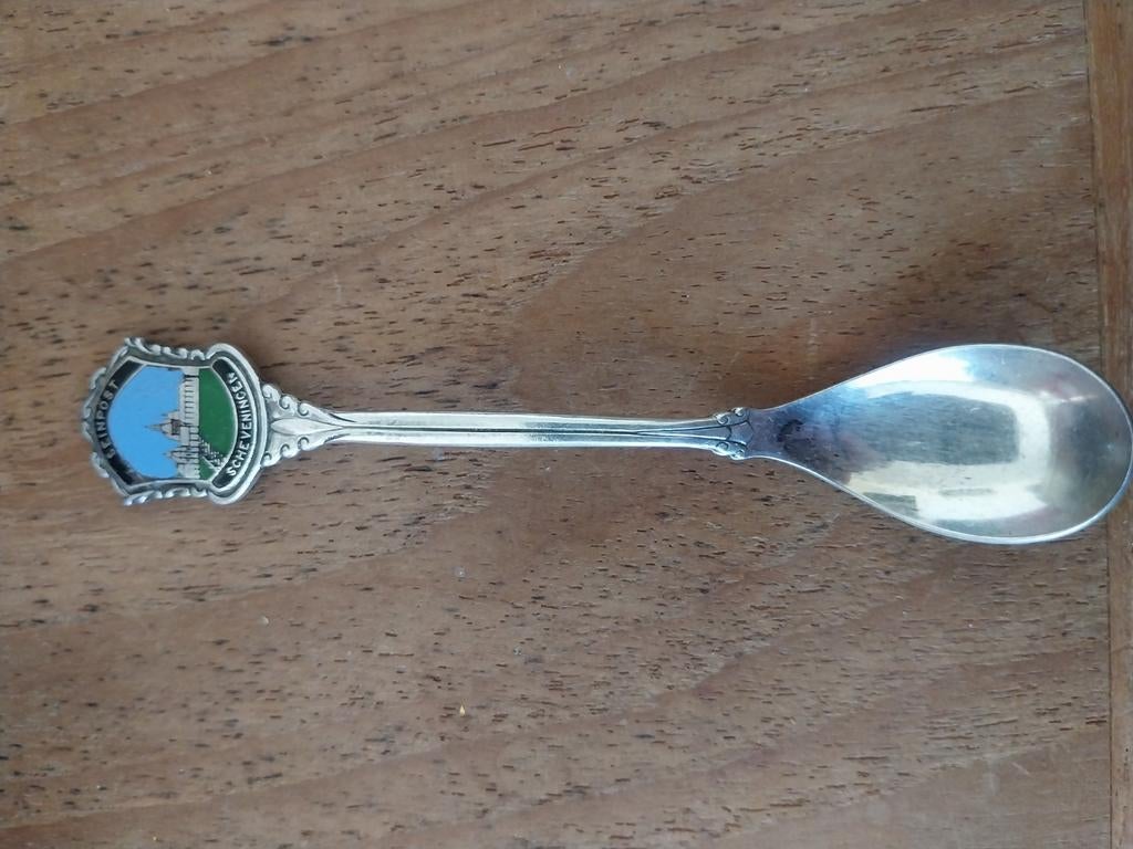 Vintage Scheveningen Souvenir Lepel - Verzilverd, Antiek en Kunst, Antiek | Bestek, Ophalen of Verzenden