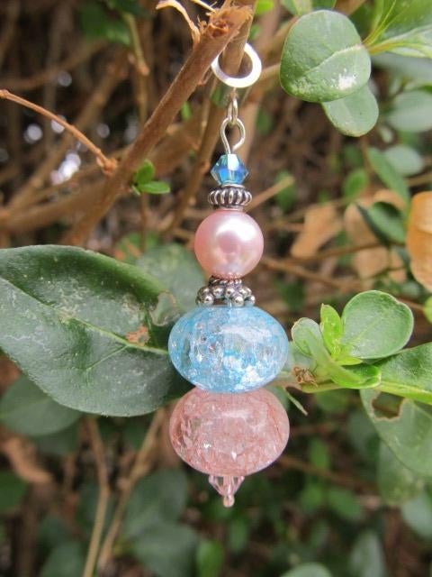 Hanger Lovely Crackle bergkristal-swarovski zilver, Sieraden, Tassen en Uiterlijk, Kettinghangers, Ophalen, Met edelsteen, Nieuw