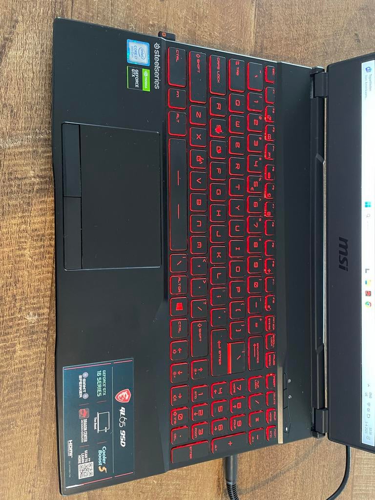 MSI GL65 9SD Game Laptop, Computers en Software, Windows Laptops, Ophalen, Gebruikt, Met videokaart, 2 tot 3 Ghz