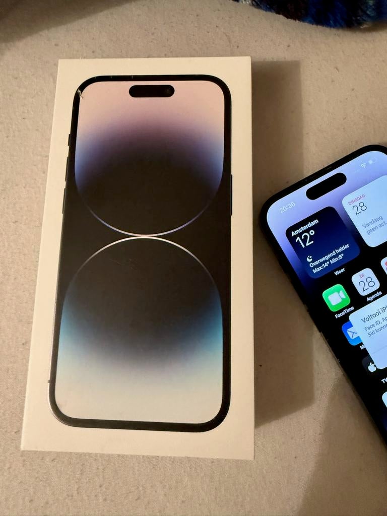 iPhone 14 Pro 128 in Topconditie met doosje, Ophalen of Verzenden, Zo goed als nieuw, Overige typen, Apple iPhone