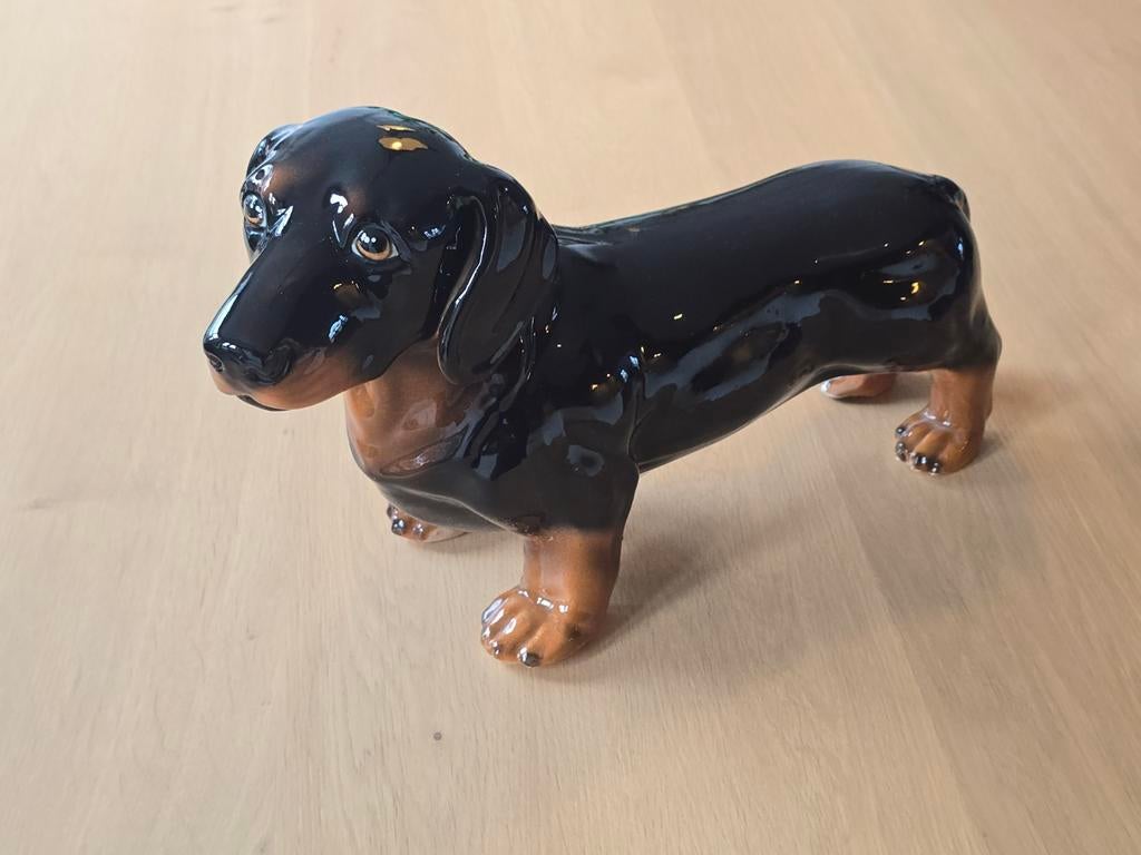 Prachtige zeer grote antieke teckel van Beswick England €99, Ophalen of Verzenden