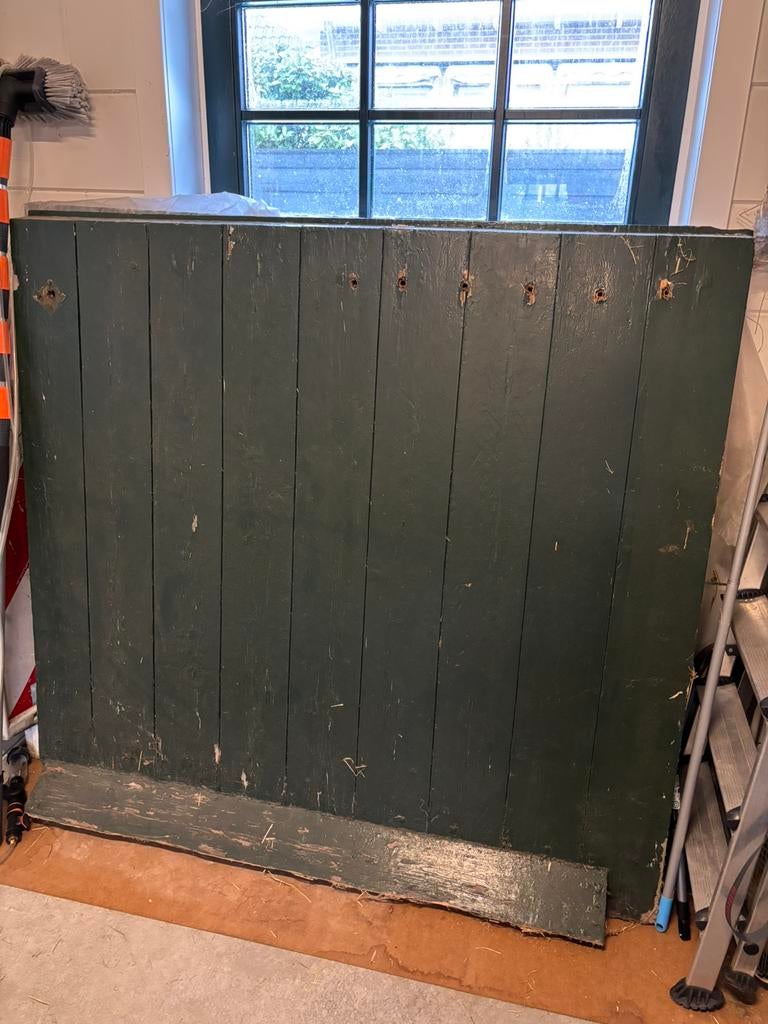 2x Oude boerderij staldeur - monumentengroen, Doe-het-zelf en Verbouw, Deuren en Horren, Gebruikt, 120 cm of meer, Overige typen