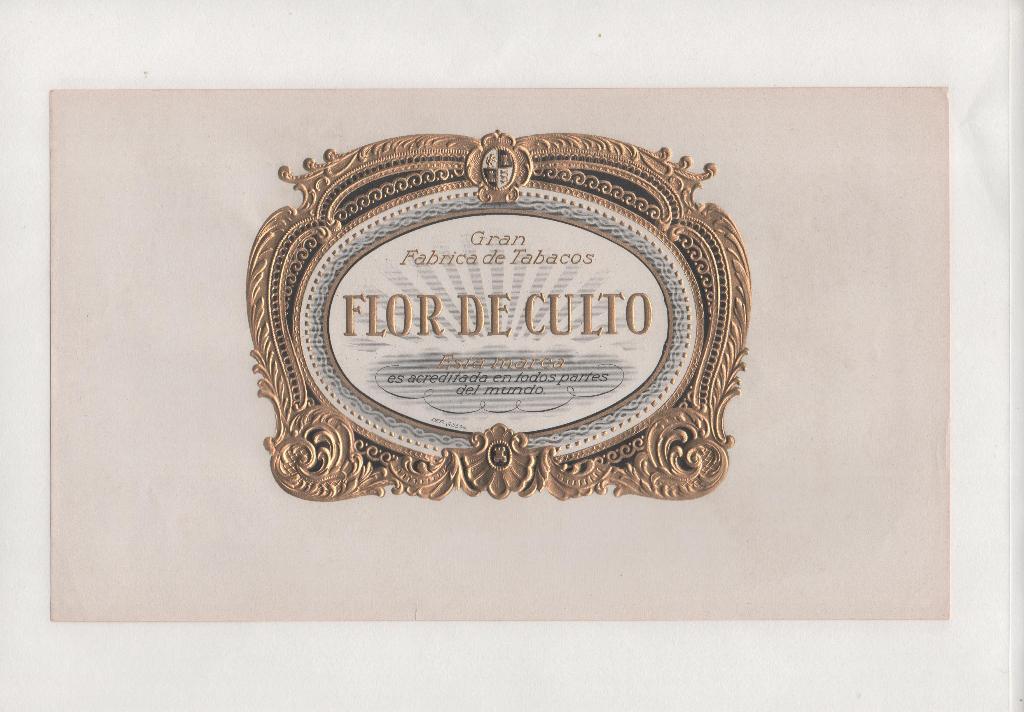 Sigarenband 155 Etiket Flor de Culto, Ophalen of Verzenden, Zo goed als nieuw, Sigarenbandjes